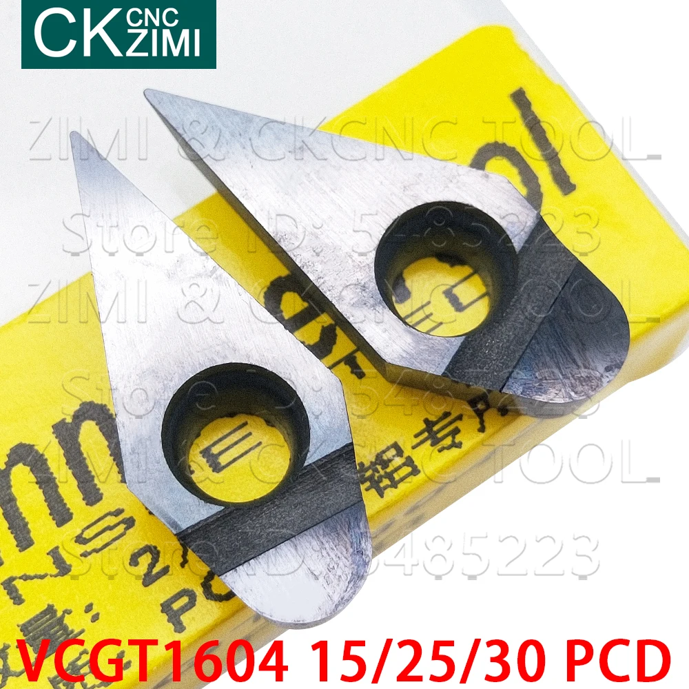 VCGT160415 PCD VCGT160425 PCD VCGT160430 PCD insert Diamond blade CNC Turning Metal lathe tool VCGT 1604 for copper and aluminum