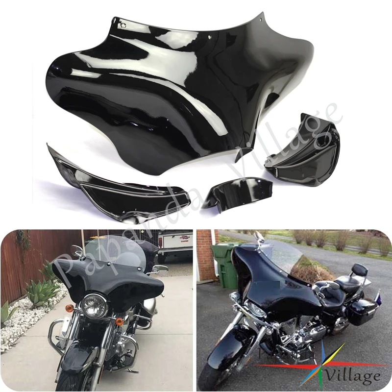 

Black Front Batwing Upper Fairing For Harley Road King FLHR Electra Glide FLHT Dyna Wide Glide Super Glide Low Rider Windshield