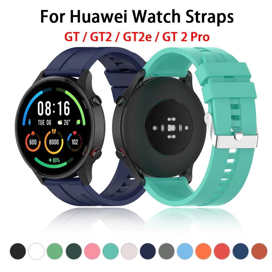 Opaska silikonowa dla Huawei zegarek GT 2 Pro Sport 22MM pasek Watchband dla Huawei Gt2 Pro opaska wymiana bransoletka akcesoria