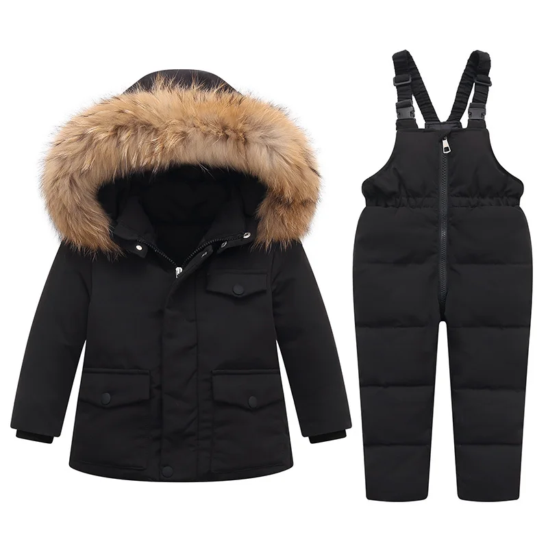 -30 degrees winter down jacket Baby toddler Girl boy clothes kids jumpsuit children clothing Set Thick Warm Infant snowsuit coat