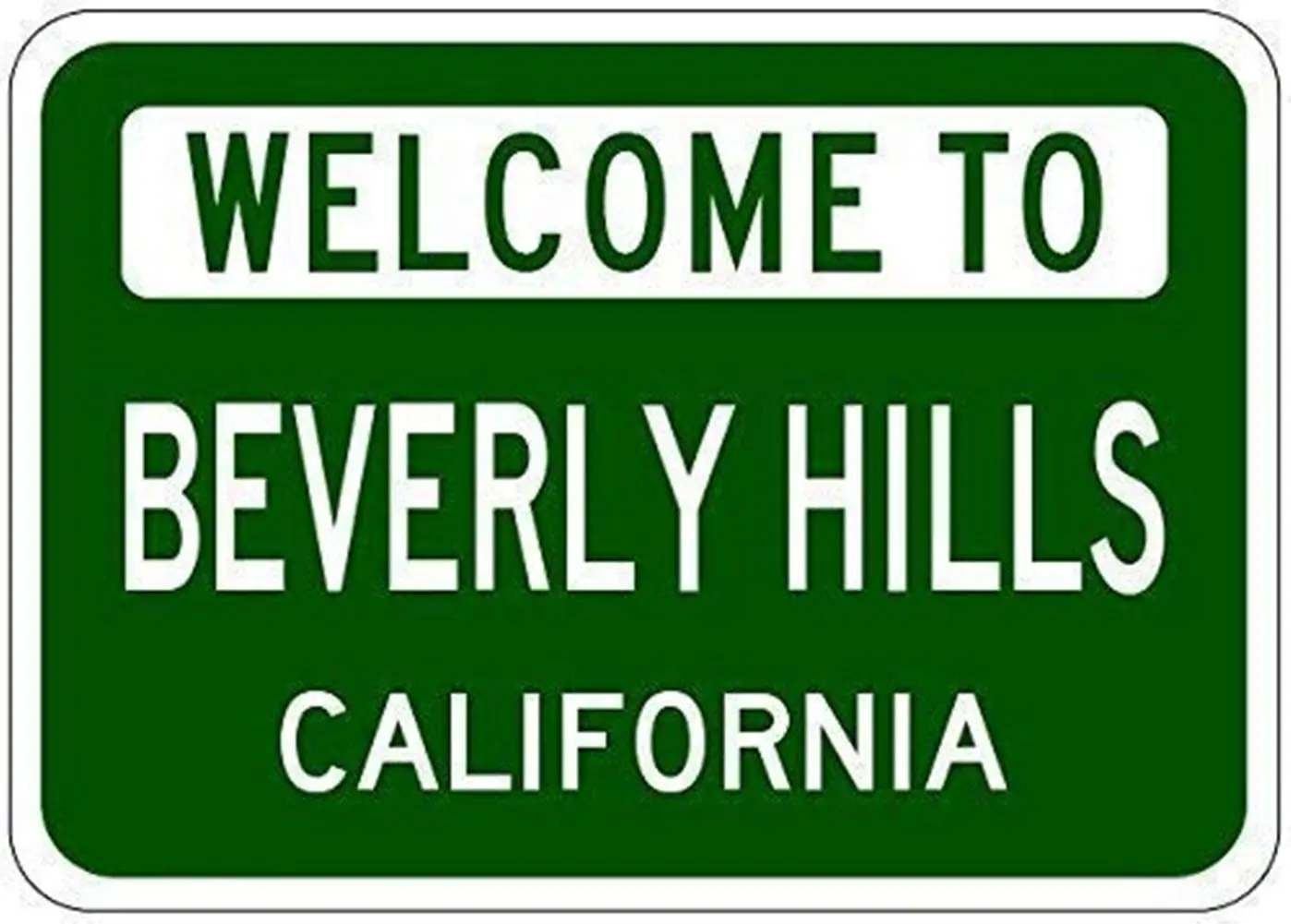 MAIYUAN Tin Sign Beverly Hills, California - USA Welcome to Aluminum Metal Sign 8x12 INCH (51Z4039)