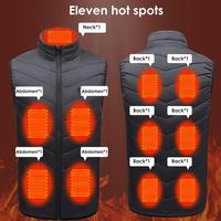 2021 Men Winter Warm USB Heating Jackets Smart Thermostat Pure Color Hooded Heated Clothing Waterproof Warm Jackets