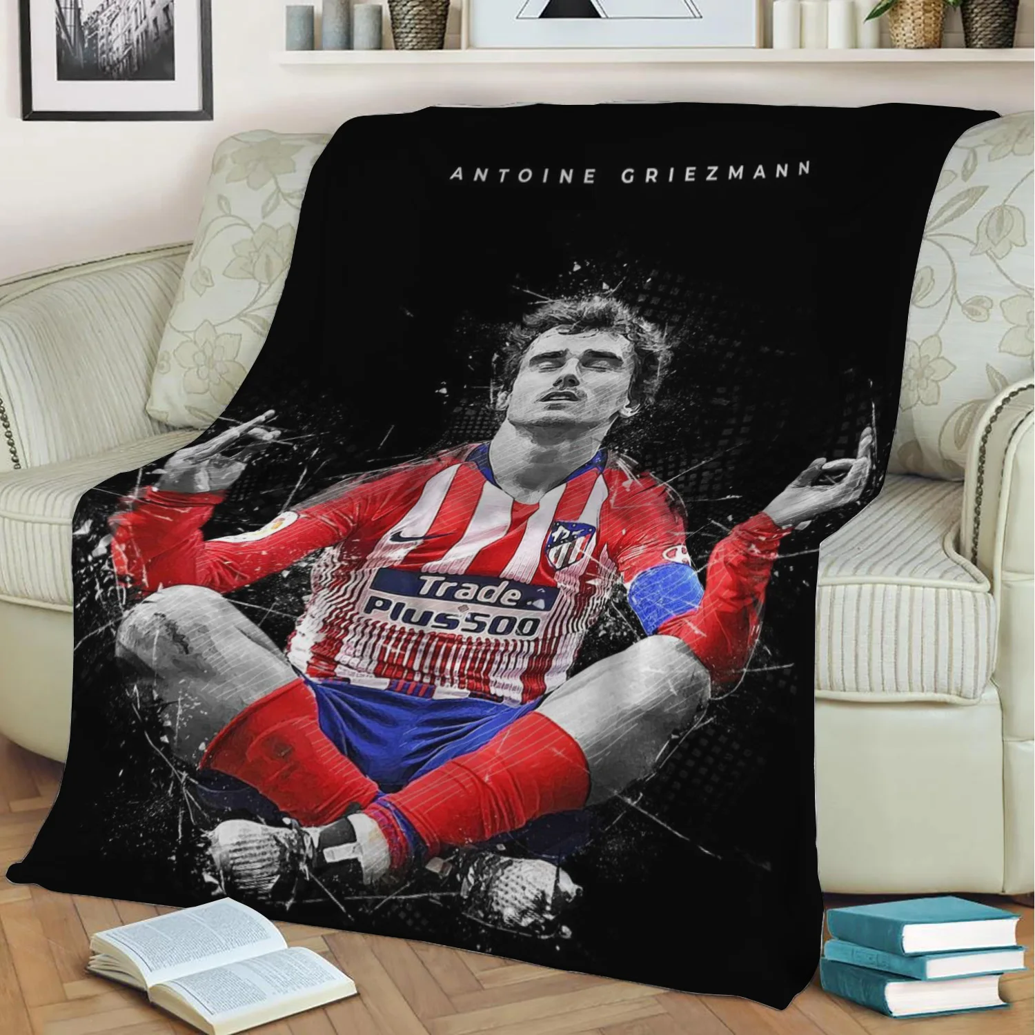 Antoine Griezmann 3D Print Plush Blanket Throw On Sofa Home Decor Soft Warmth Washable Nap Blanket Dropshipping