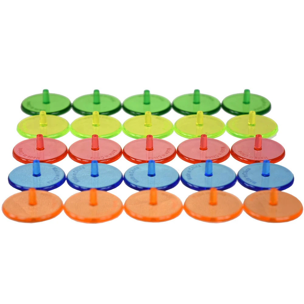 500 Pcs/set Golf Ball Position Marker, Flat Transparent Plastic, 24mm Golf Ball Mark Base, Multicolors for Golf Training