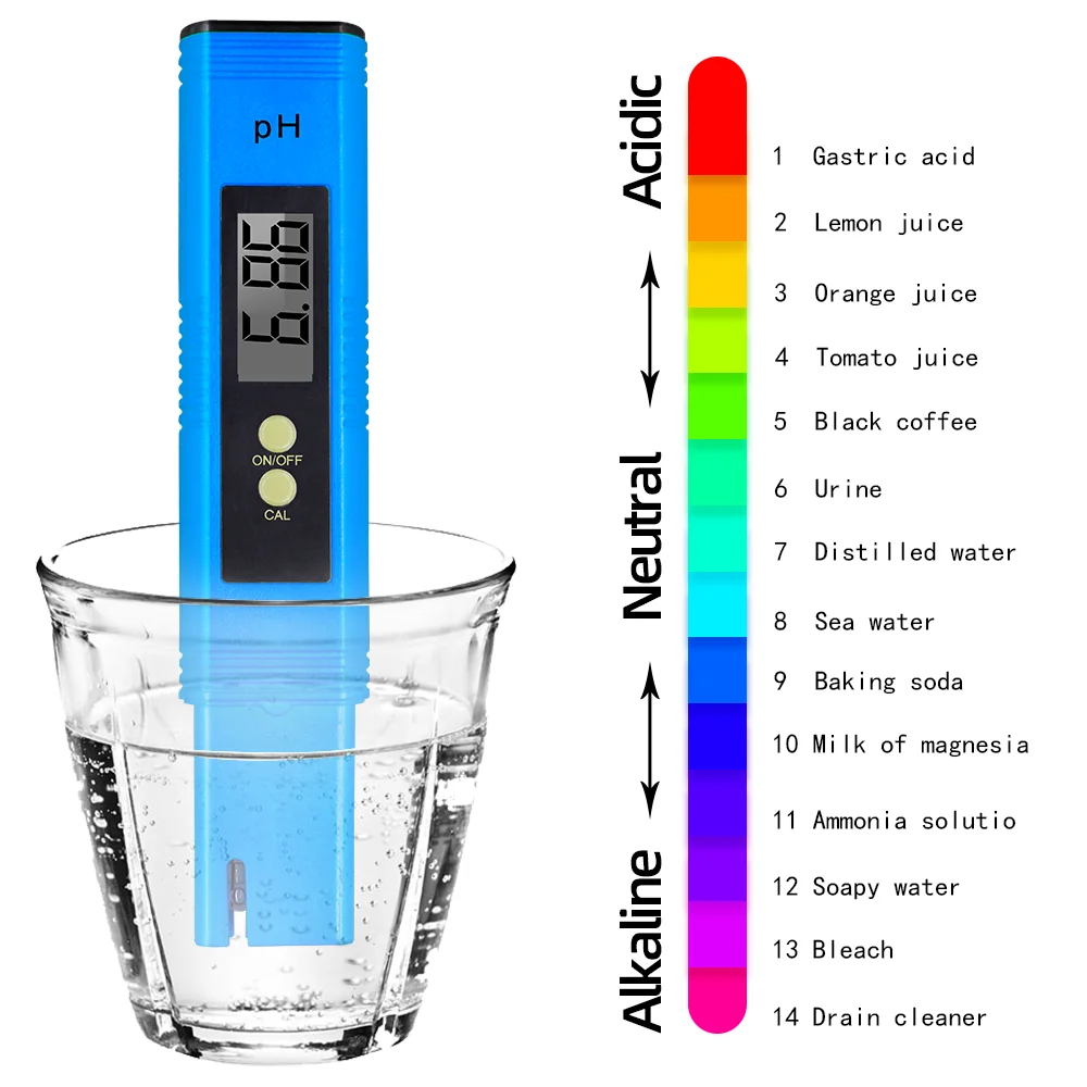 Digital PH EC TDS Meter Tester Temperature Pen Water Purity PPM Filter Hydroponic for Aquarium Pool Water Monitor 40%