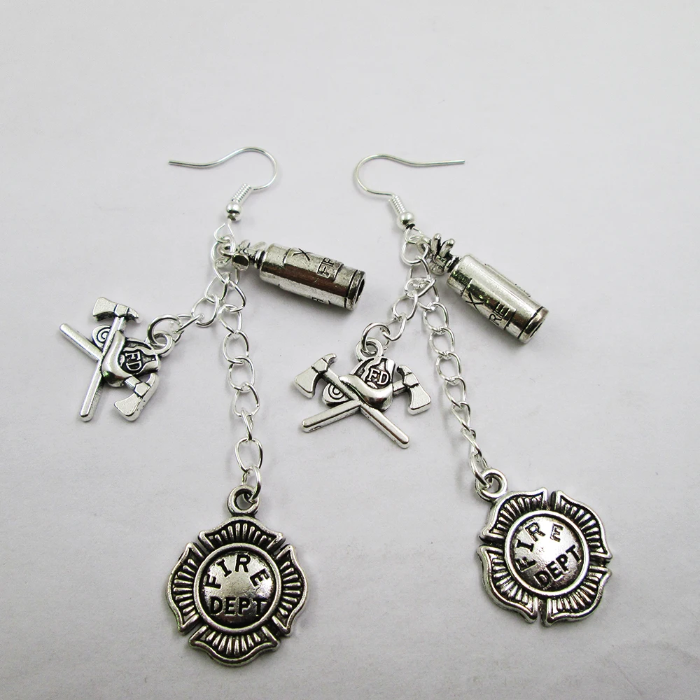 Fire DEPT Theme Earrings For Women Dangle Earring Fashion Earrings Jewelry