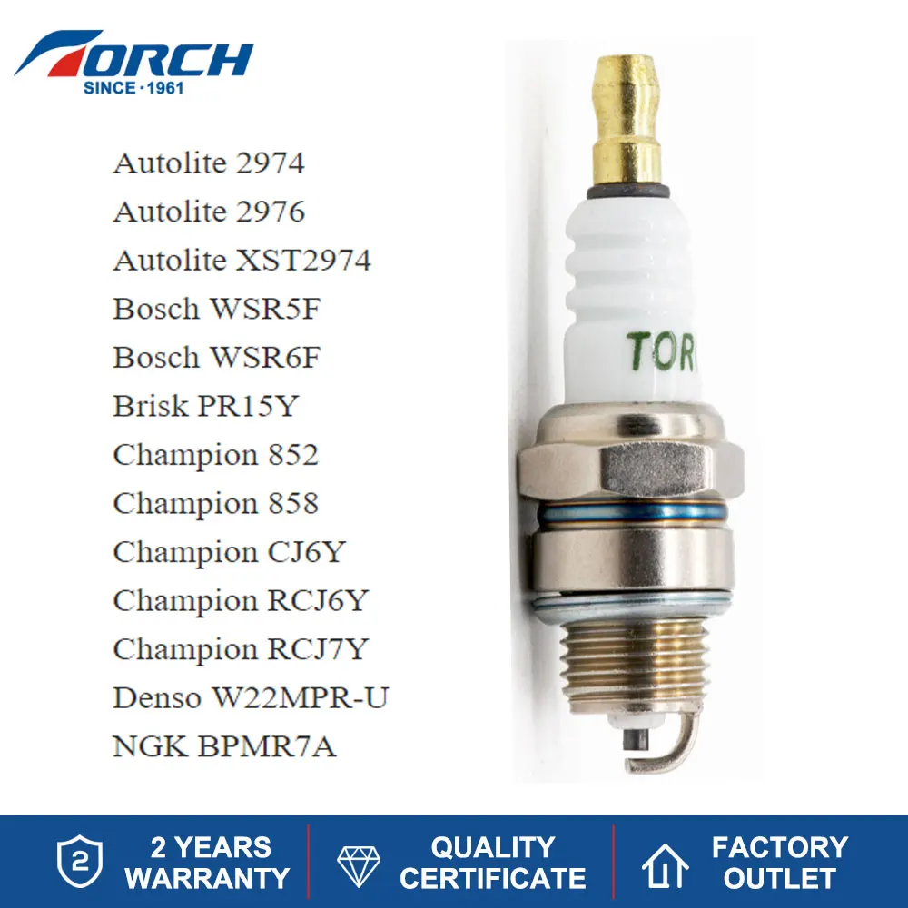 Torch Spark Plug L7RTC Alternative Candles Replacement for Candle BPMR7A  2974 XST2974 Champion 852 RCJ6Y Denso W22MPR-U