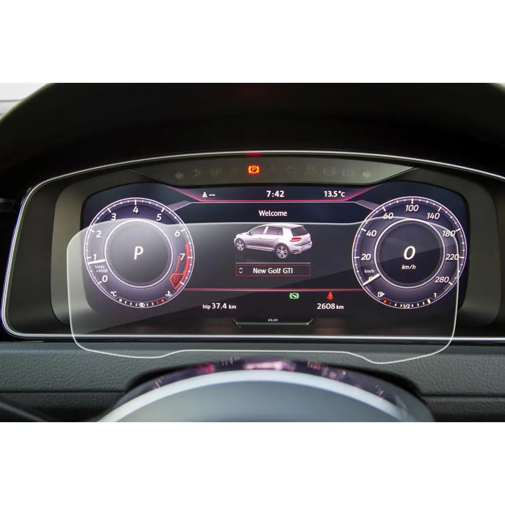 LFOTPP Car Screen Protector for VW Golf 7 MK7 GTD GTI GTE 2016-2019 12.3-Inch Digital Cockpit Display Auto Golf 7 Accessories