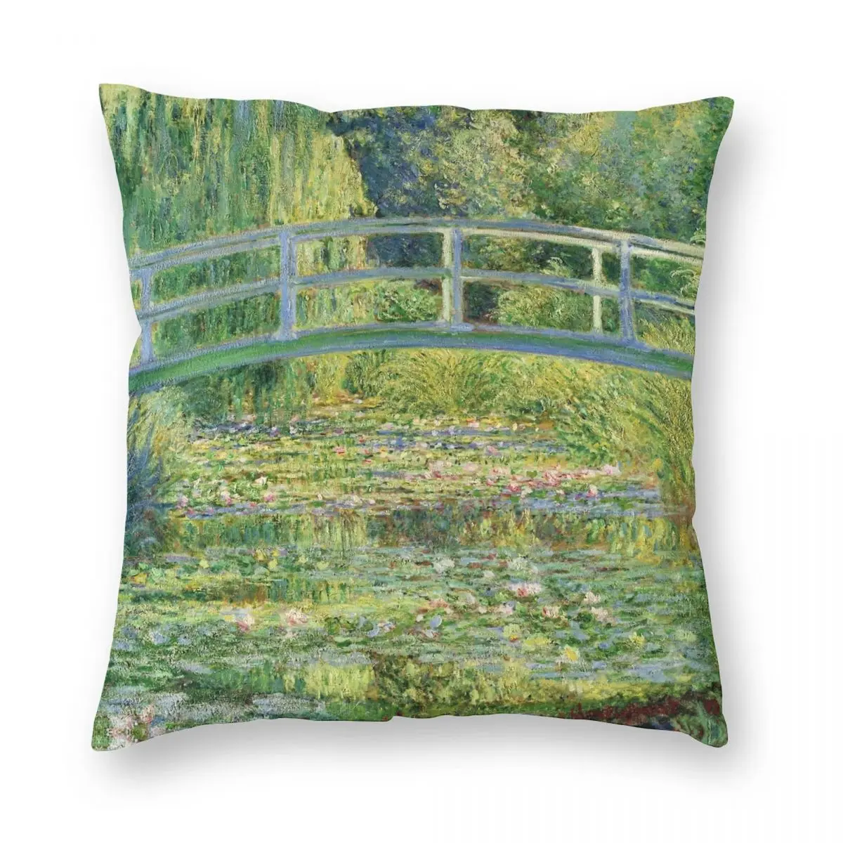 

Claude Monet Water Lily Pond Pillowcase Polyester Linen Velvet Printed Zip Decor Throw Pillow Case Car Cushion Cover Wholesale