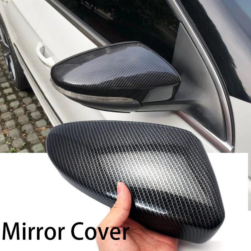 High Quality For VW Volkswagen Passat B7 Scirocco Beetle CC Eos JETTA MK6 Carbon fiber pattern Replacement Rearview Mirror Cover