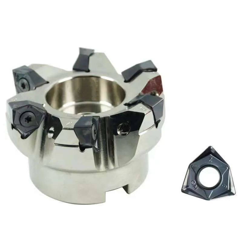 MFWN90 ° MFWN90050R MFWN90080R cabezal de corte pesado plano hexagonal de doble cara para inserción de fresado WNMU080608 EN