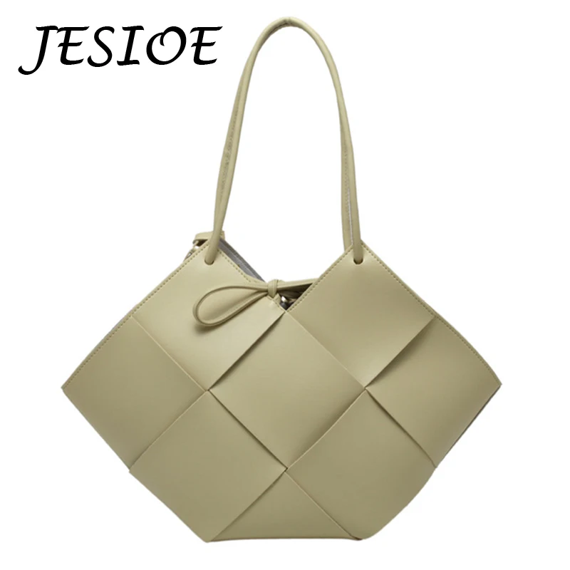 Luxo grande tote bolsa feminina rhomboid grande capacidade bolsa de compras senhora lether axilas ombro saco alça designer tote