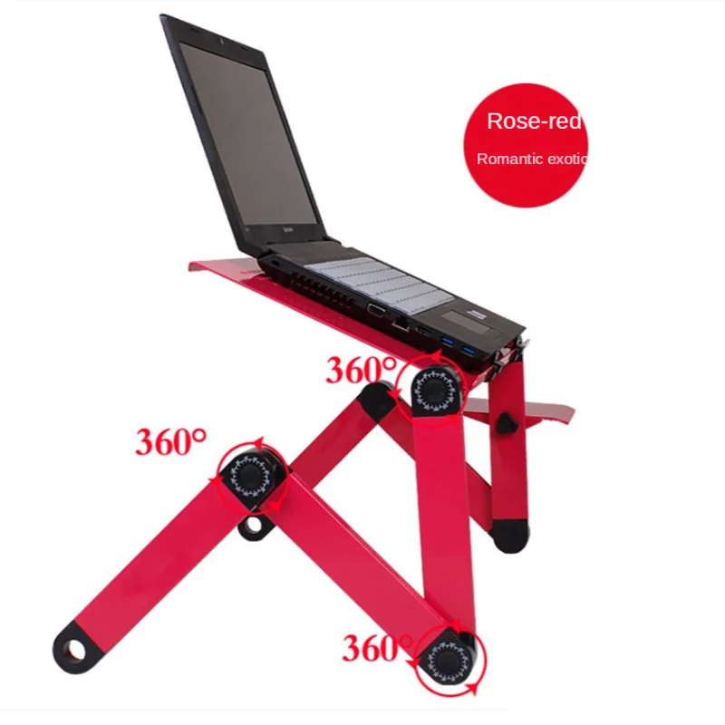 Aluminum Alloy Laptop Desk Dormitory Folding Table Lazy Computer Desk Office Bed Desk Portable Anticorrosion Aluminum Alloy Desk