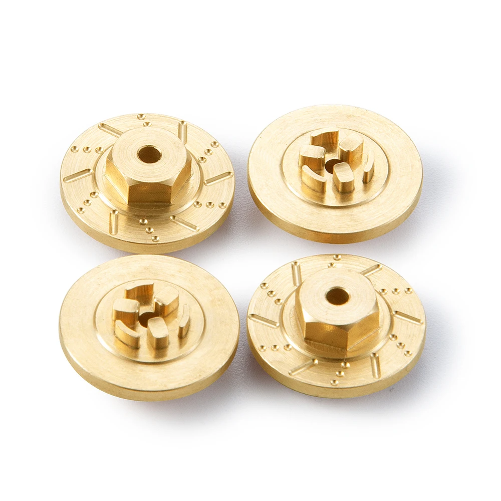 AXSPEED 4PCS Wheel Hex Adapters Conversion Brass Counterweight for Kyosho Mini-z 4x4 4-Runner Jimny Jeep Upgrade Parts