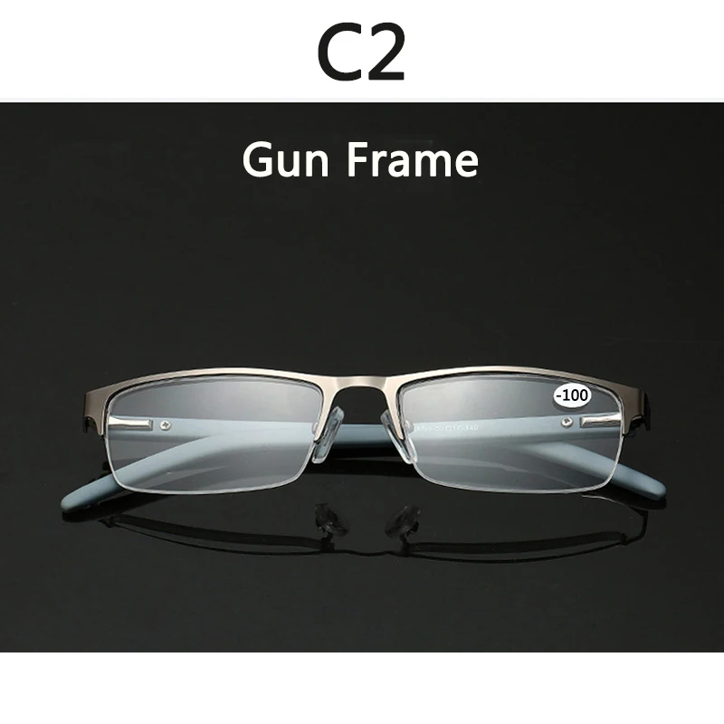 BOYSEEN Kurzsichtige Brille aus Titanlegierung, nicht sphärisch, 12-lagig beschichtet, Minus-Gläser, Business-Myopie-Brille – 0,5 – 1,0 – 1,25