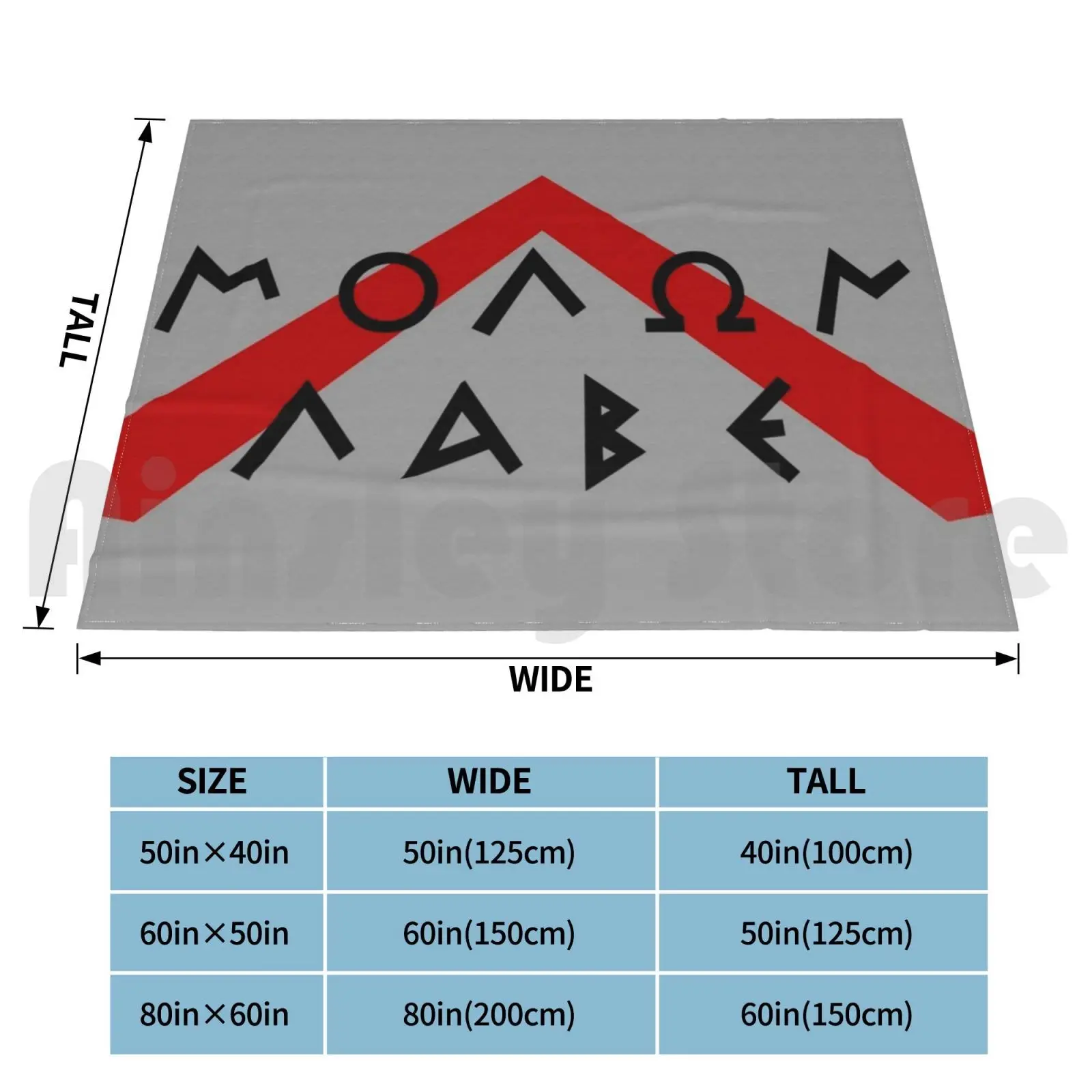 Molon Labe ( 2n ) Blanket Fashion Custom Greece Antiquity Intellectual