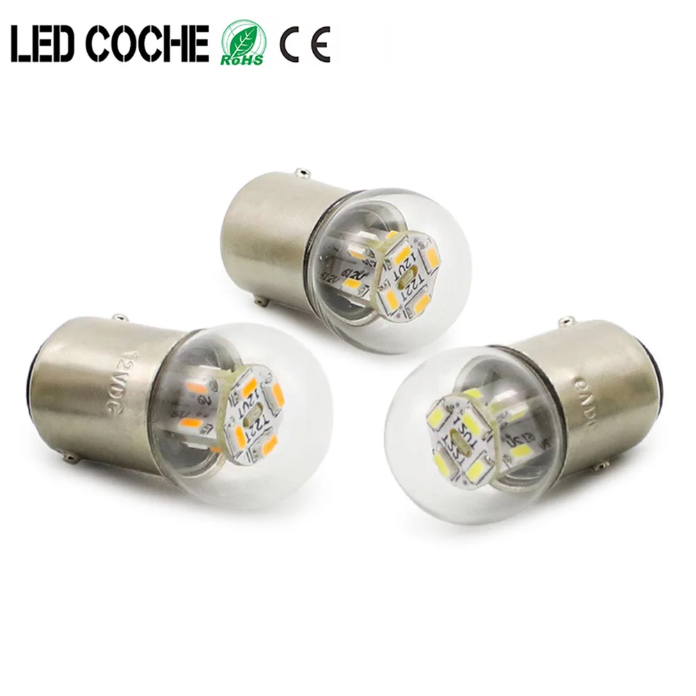 Luces Led para motocicleta G18 R5w R10W 6V 12v 24V 48V, bombillas para automóvil, indicador de equipo, lámpara de señal de chips Smd 3014, 2 uds.