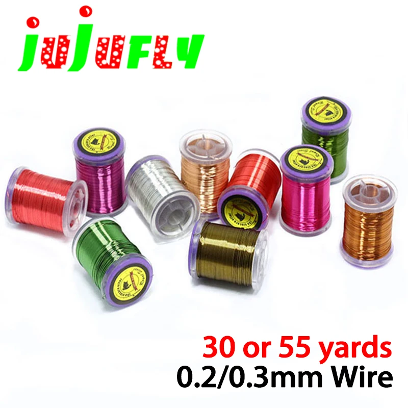 

1pc bigger volume 0.2mm/0.3mm fly tying copper wire body weighted fly tying materials for nymph buzzer segment ribbing flies