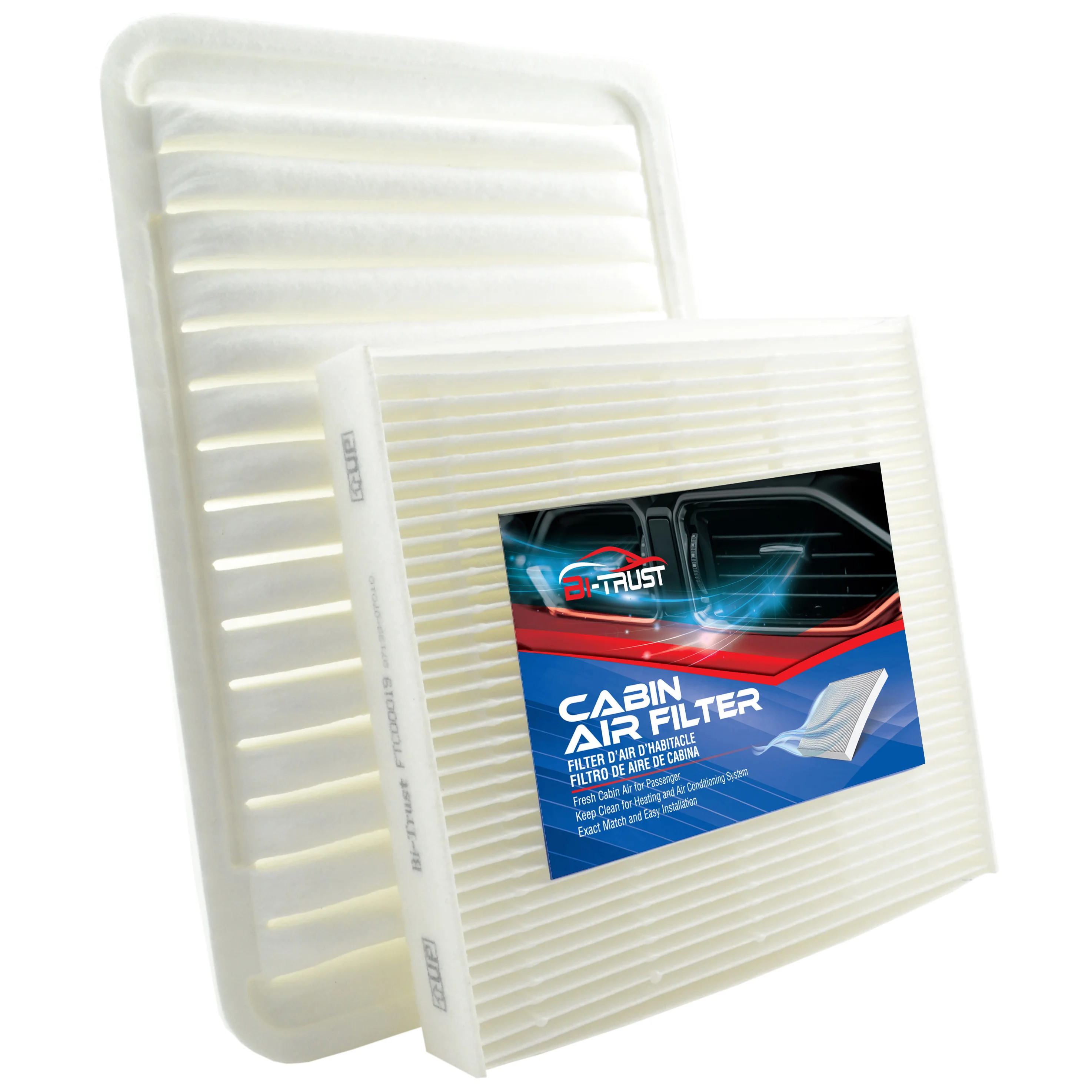 

Bi-Trust Engine & Cabin Air Filter for 2010-2017 Toyota Camry L4 2.5L GAS/2009-2016 Toyota Venza L4 2.7L