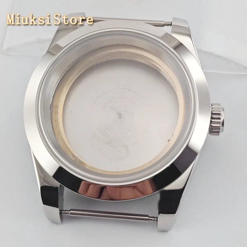 

40mm stainless steel sapphire glass watch case fit ETA 2836 Miyota 82 series，Mingzhu 2813/3804 automatic movement