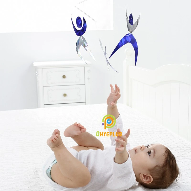 Jouets mobiles de séparés eurs Montessori pour bébés de 0 à 3 mois, matériaux mentaires ables pour fouet visuel, figurines en papier stylisées