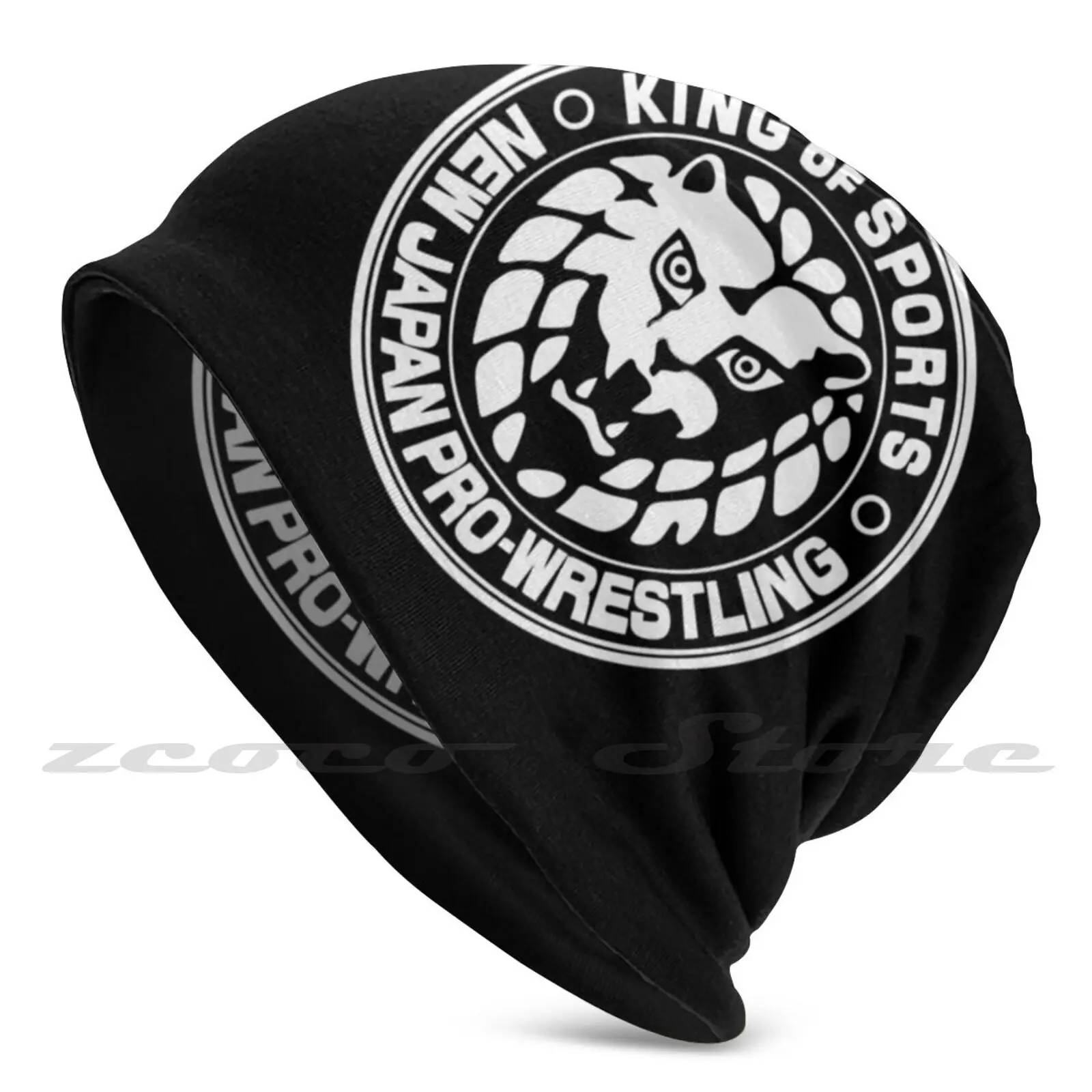 Njpw Mask Personalized Pattern Knit Hats Plus Size Elastic Soft Cap Njpw Puroresu Kenny Lion Ajpw Wrestling