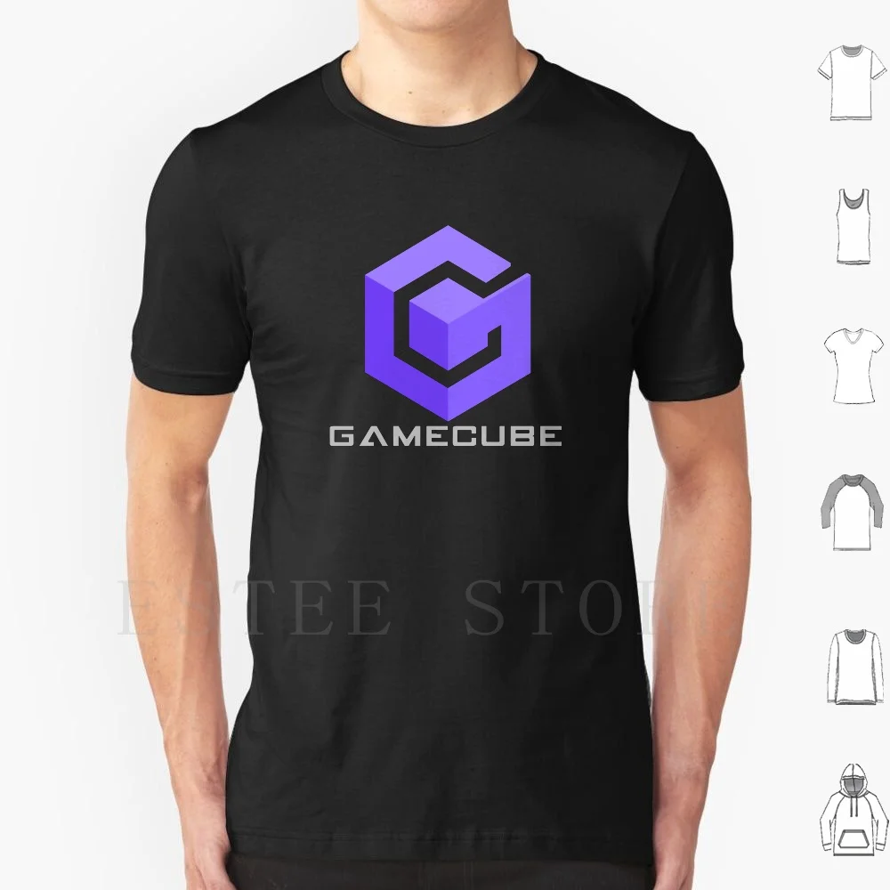 Gamecube T Shirt DIY Big Size 100% Cotton Gamecube Logo Gamecube 90s Gamecube Oldschool Consolle Ps Purple