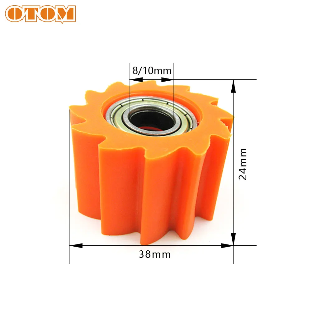 OTOM Tensioner Pulley Wheel Motorcycle Chain Rollers Serrated Guide Pulley 8mm/10mm For YZF KTM RMZ KLX CRF ATV Dirt Bike Enduro