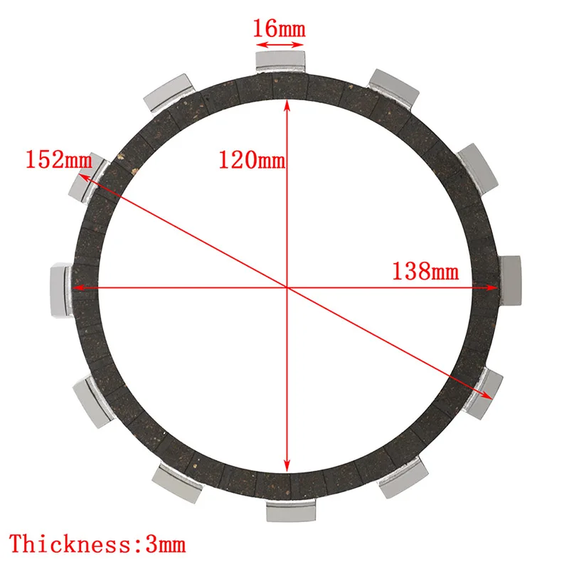 AHL Bakelite Motorcycle Clutch Plates & Steel Friction Plate For Suzuki DR250S VL250 GN250 GN250E GW250 GZ250 TU250 SW-1 NJ45A