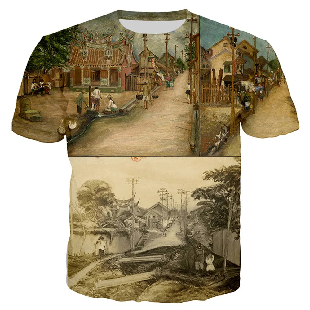 The Garden of Earthly Delights T-shirt 3D All Over Printed Men Women T Shirt Fashion Short Sleeve Pullover Couple Tops