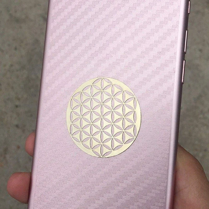 4Pcs/Set New Metal Energy Decor Sticker Flower Of Life