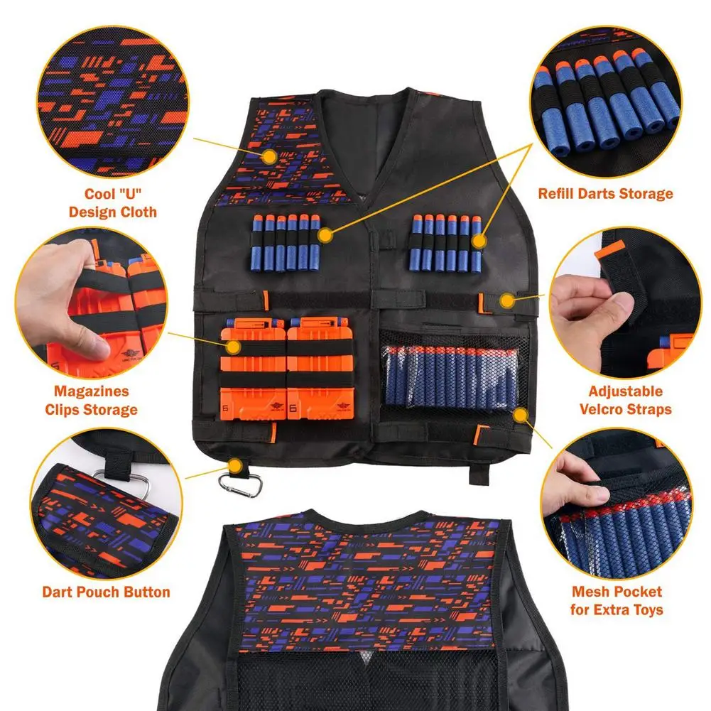 Hot Sale Children Tactical Vest Suit For Nerf N-Strike Elite Series Outdoor Game Kids Tactical Vest Holder Kit Gifts Toys