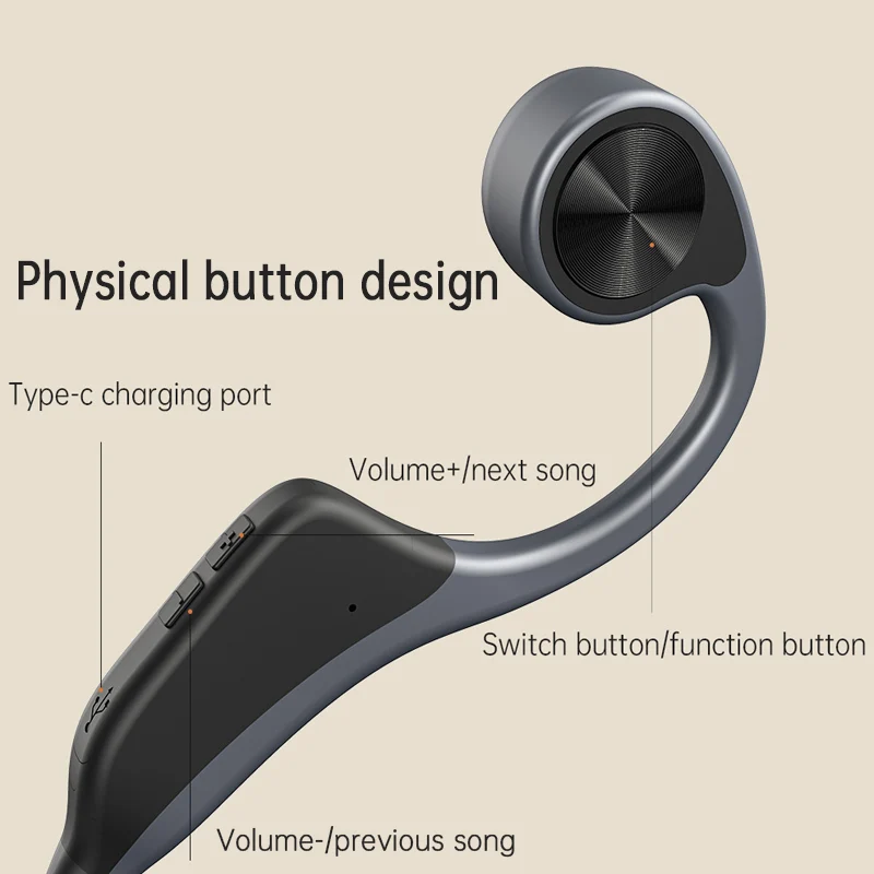 2021 New Bluetooth Headphone Wireless Bone Conduction Headset with 8G Memory Headphones For Android Sony Xiaomi Huawei Earphone