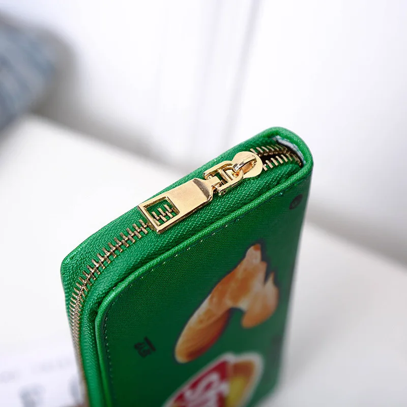 2020 New Women's Wallets Funny Potato Chips Wallets Ladies Casual Mid-length Multi-card Pocket Wallets Fashion Women's Bags