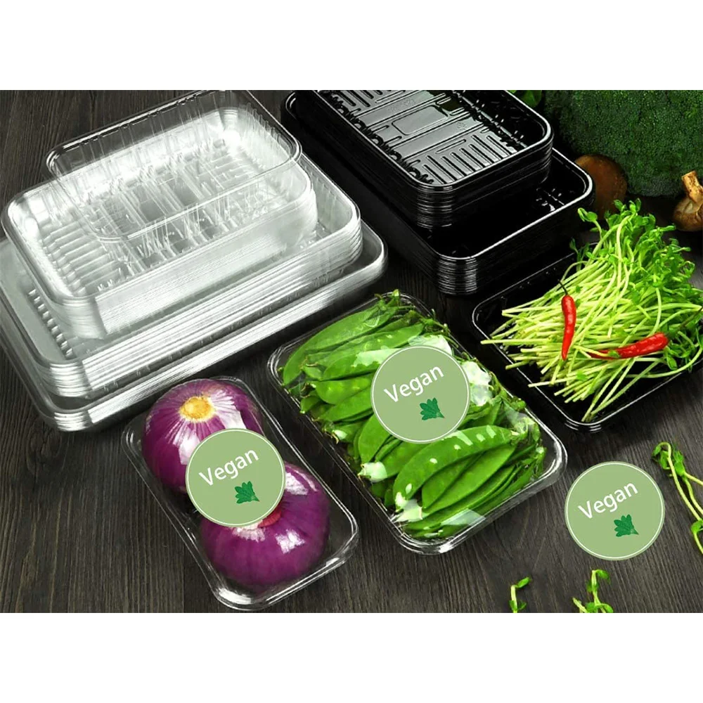 Grün Vegan Etiketten 1,5 Zoll Lebensmittel Rotation Aufkleber Für Paket Restaurants 500 Pcs Pro Rolle