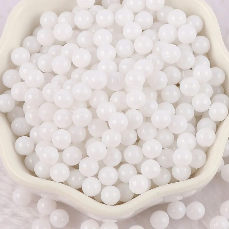 Nowy produkt 3/4/5/6/8mm nieporowate jednokolorowe kule cukierki dyspersyjne koraliki diy biลผuteria dekoracyjna akcesoria