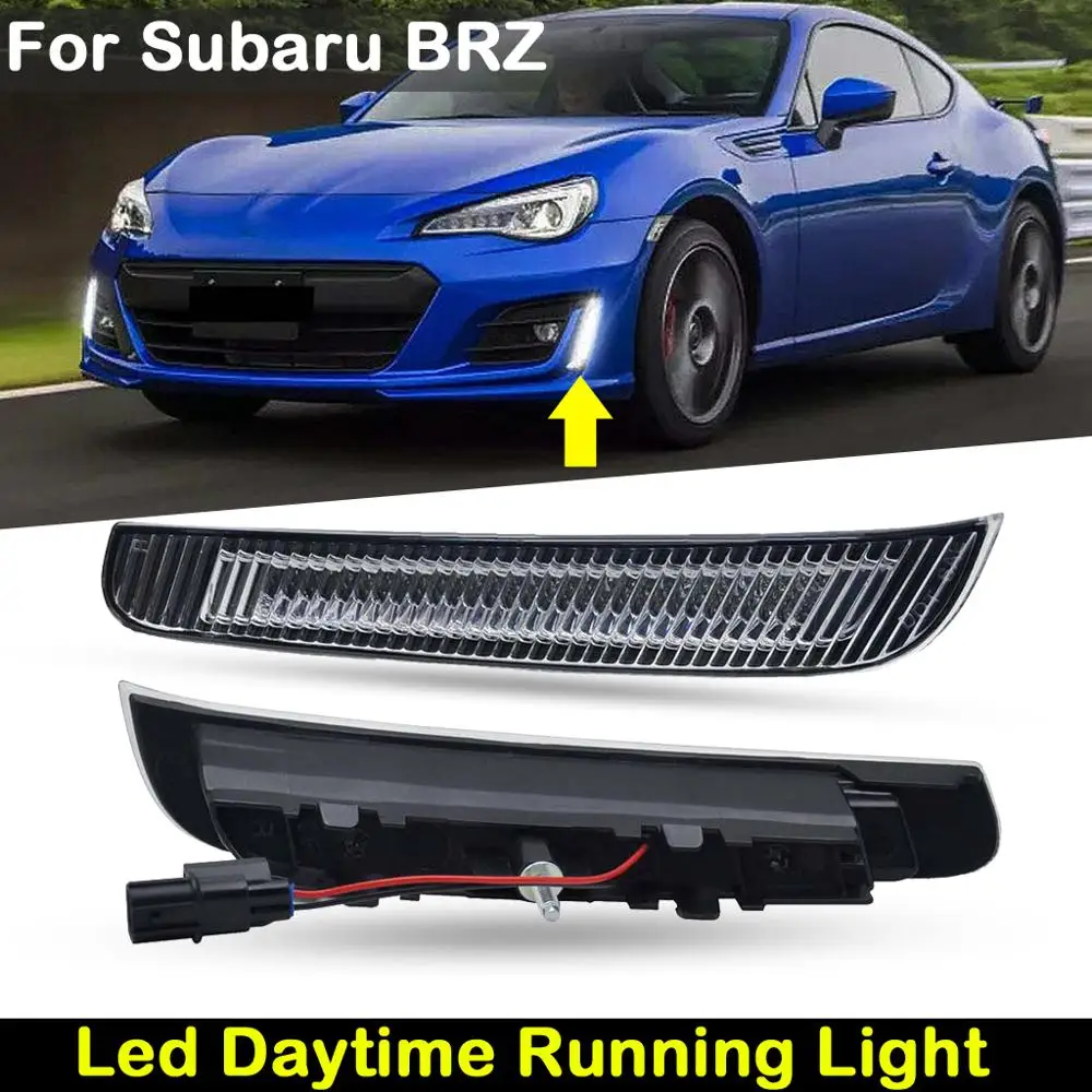 

2Pcs For Subaru BRZ 2017-up Car Front White LED DRL Light Daytime Running Lamp