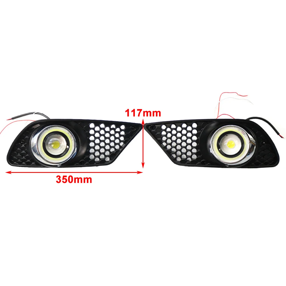 1Pair Car Front Bumper Fog Light Grill with lights For MERCEDES BENZ C-Class W204 C200 C230 C250 C300 C350 2008 2009 2010 view 6