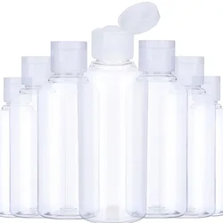 Bouteille de gratitude à couvercle rabattable en plastique pour animaux de compagnie, récipient d'échantillon cosmétique transparent, mini flacons de remplissage de voyage, bouteille de liquide, vente en gros, 10-120ml, 50 pièces