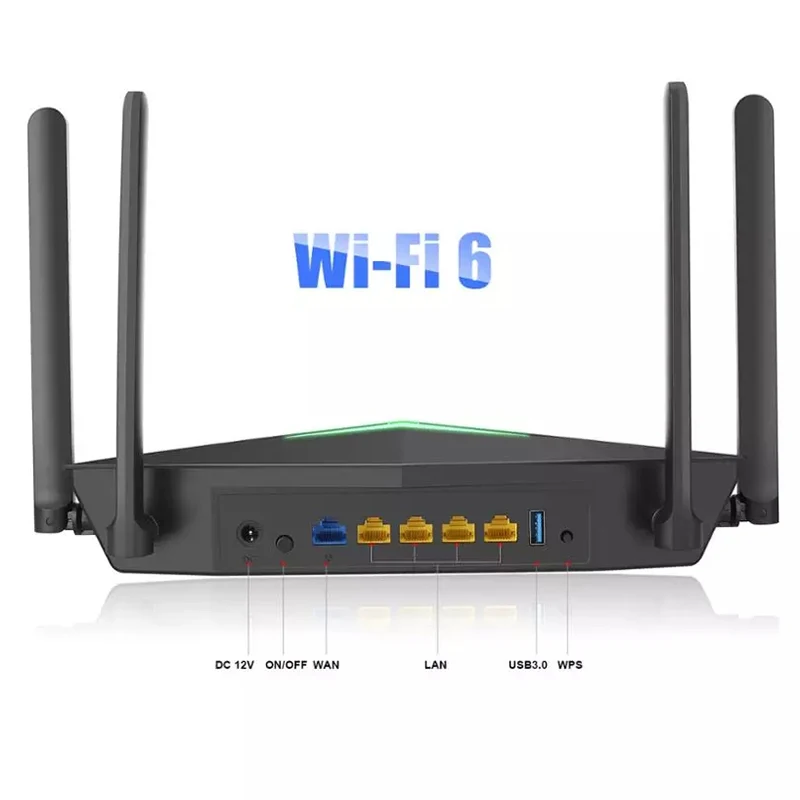 1800Mbps WiFi 6 Wireless Wifi Router Dual Band 2.4G/5Ghz Wi-fi Router With RJ45 WAN Port ​Support 128 Users And WPS WPA WPA2