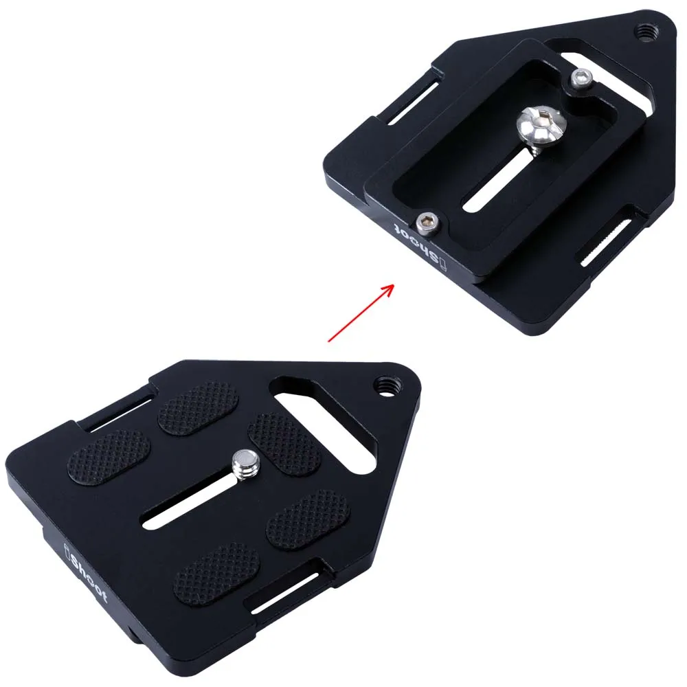 iShoot Large Triangular Quick Release Plate for Canon EOS 1DX II 1DX 1Ds 1D Series Nikon D6 D5 D4 D3 Series Camera