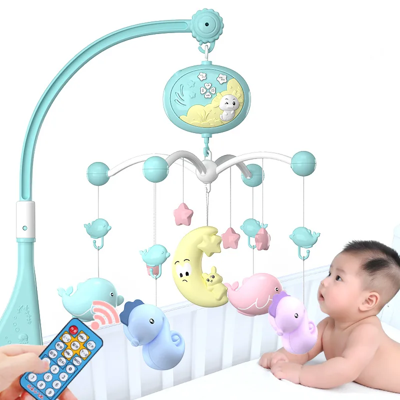 

Baby Mobiles Rattles Crib Music Educational Toys Bed Bell Carousel for Cots Projection Infant Baby Toy 0-12 Months for Newborns