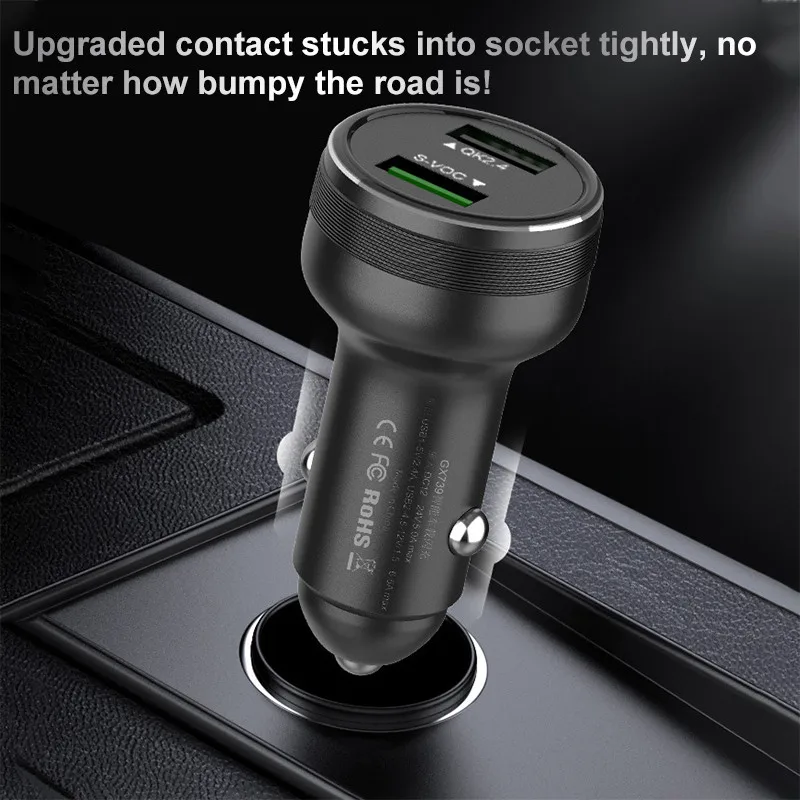 65W 6A 50W USB Car Charger 3.0 SCP AFC FCP VOOC Dart Fast Car Charging Charger for Huawei OPPO R17 Find X Oneplus 9 Realme Redmi