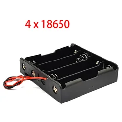 4x 18650 Series Battery Case 4*18650 Battery Box 18650 Holder With Wire Leads 3.7V Series Connection DIY