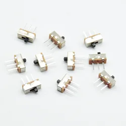 20pcs handle height 2mm DC 50V 0.3A horizontal handle straight plug 3 feet 2 gear toggle switch second gear three feet Slide