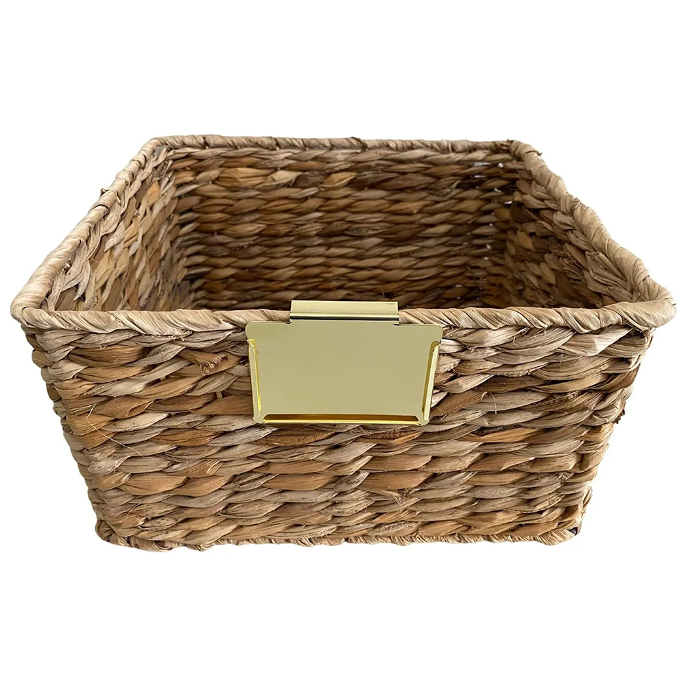 8PCS Basket Bin Clip Labels Reusable Metal Storage Removable Hanging Holder Organizer For Storage Kitchen Pantry Classification