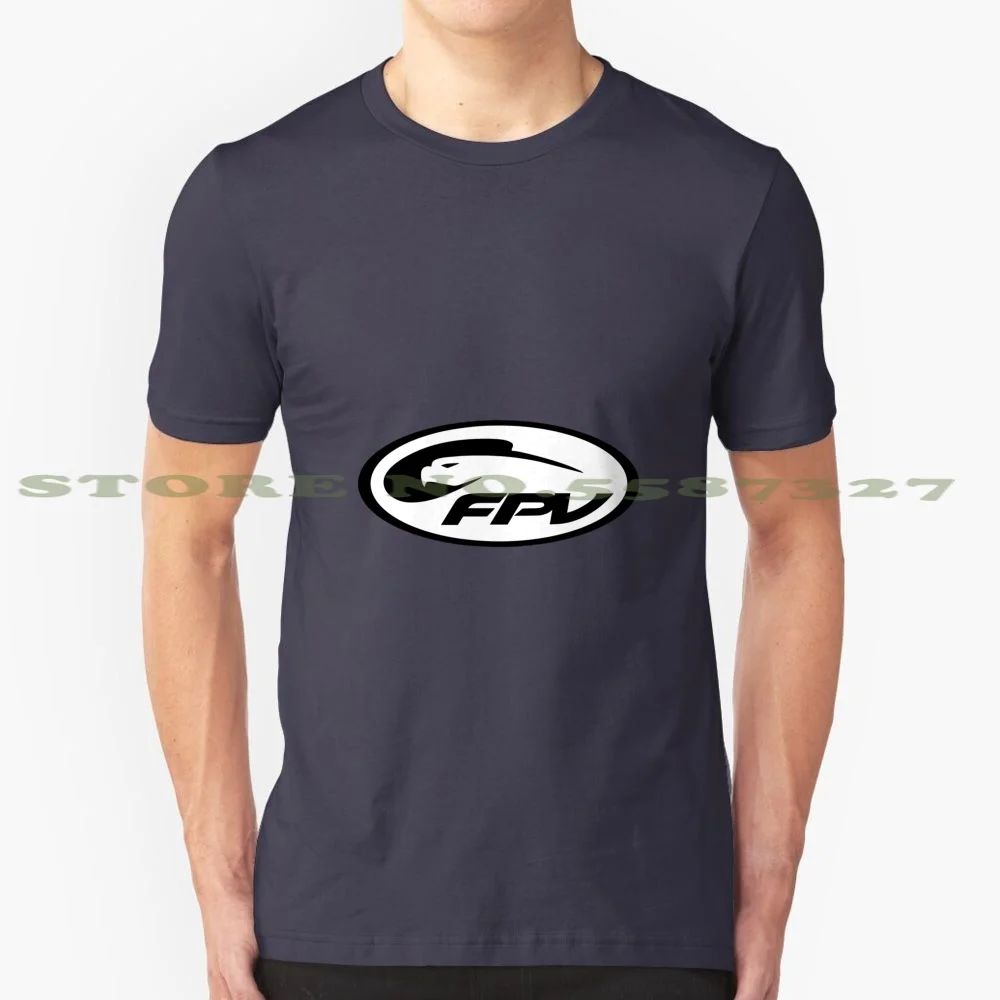 Fpv Logo 100% Pure Cotton T-Shirt Performance Vehicles Fpv Australia Car Automobile Company Logo Blue Falcon F6X Ute Pursuit