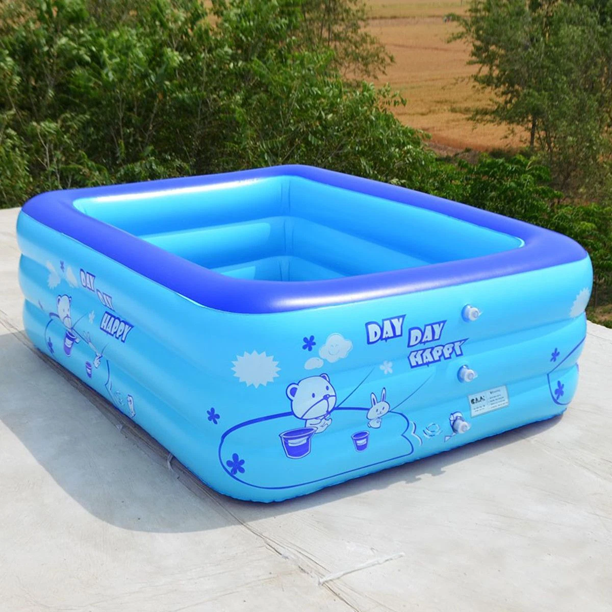 Piscine gonflable pour enfants, 120cm, 2/3 couches, baignoire pour bébé, maison, grande place de natation