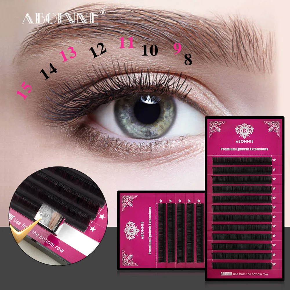 Matte Black C/D/ CC Classic Mink Lashes Premium Volume Individual Eye Lash Extensions Professional Fake Lashes Tray Cilios