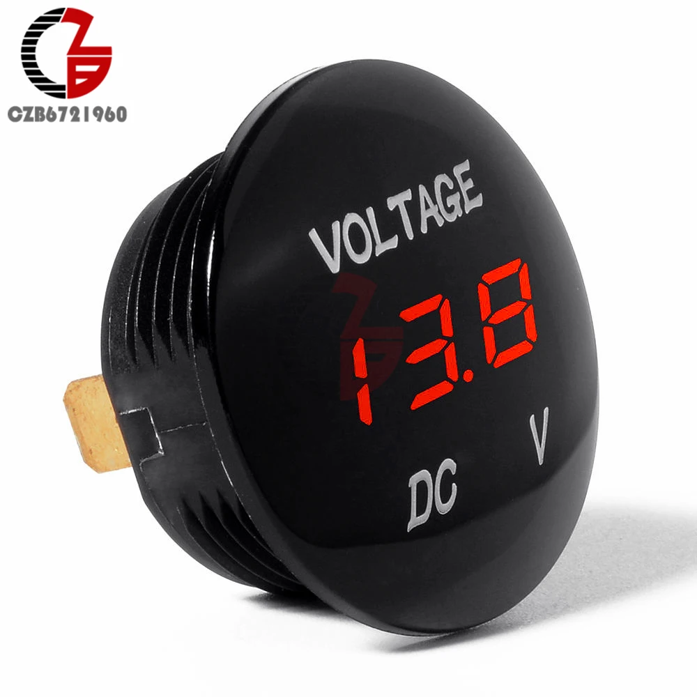 DC 5V-48V Car Digital Voltmeter 5V 12V 24V 36V 48V Car Voltage Meter Auto Motorcycle Volt Detector Battery Capacity Tester Panel